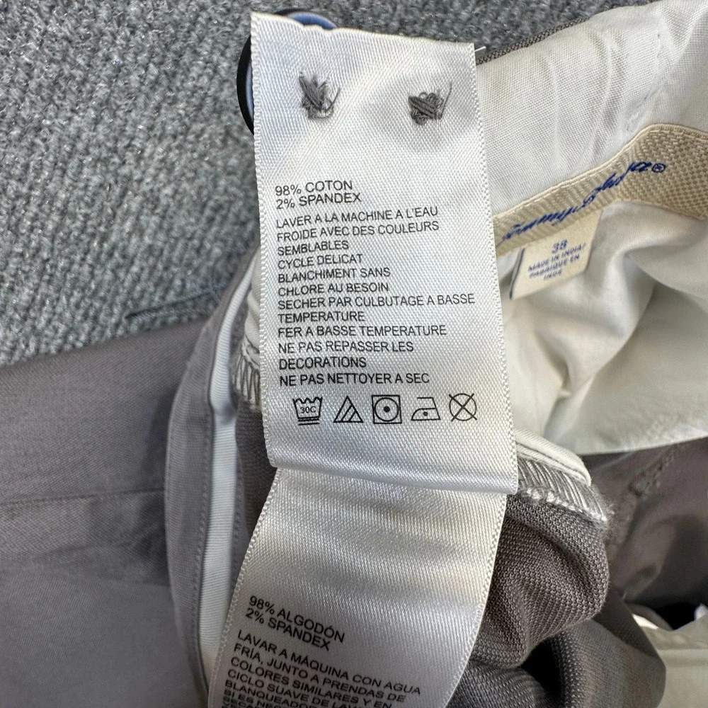 Tommy Bahama Ocean Ranch Flat Front Pants Men 38x32 Cave Gray Cotton Stretch NEW